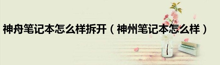 神舟笔记本怎么样拆开（神州笔记本怎么样）